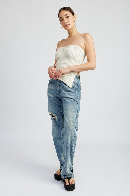 Asymmetrical Tube Top