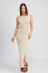 Open Back Halter Maxi Dress