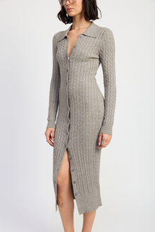  Button Down L/S Dress