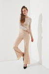 High-waist Sequin Flare Pants