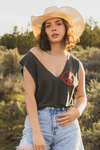 Peace Embroidered Tank