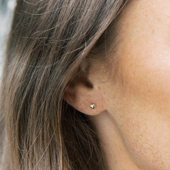 Mini Heart Stud Earrings