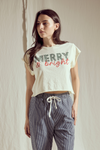 Merry & Bright Crop Tee