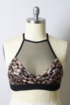 Mesh Print High Neck Bralette