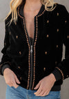 Lovestitch Beaded Velvet Bomber Jacket