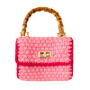 Airmal Mini Crochet Handbag In Pink & Red