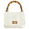 Airmail Mini Crochet Handbag In White
