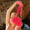 Arnoldi Jean Hand-beaded Clutch, in Red & Pink