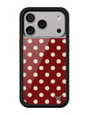 Polka Dot | Burgundy and Cream iPhone Case