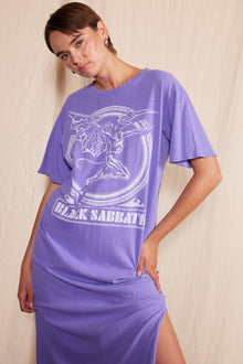  Black Sabbath Purple Splatter Dress