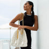 Colette Macrame Beach Bag In Off-White