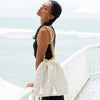 Colette Macrame Beach Bag In Off-White