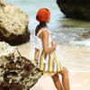 Colette Macrame Beach Bag In Yellow & Brown