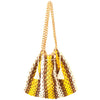 Colette Macrame Beach Bag In Yellow & Brown