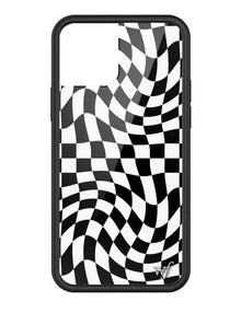  Crazy Checkers | Black iPhone Case
