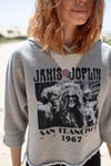 Janis Joplin Cropped Hoodie