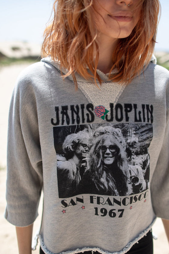 Janis Joplin Cropped Hoodie