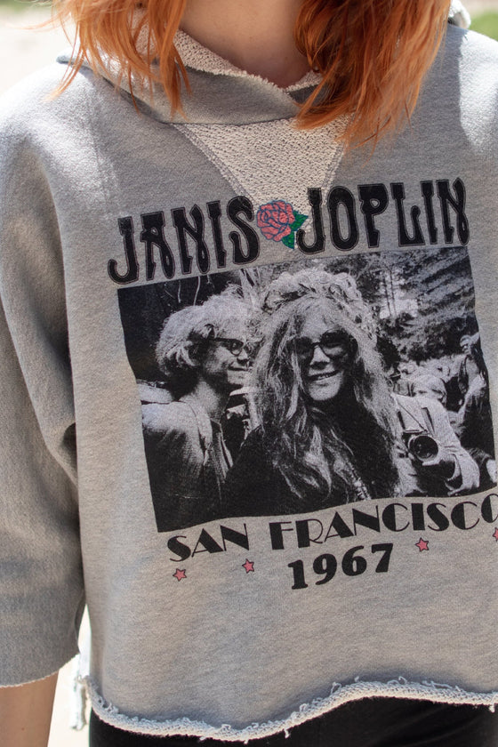 Janis Joplin Cropped Hoodie