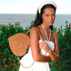 Cinta Atta Rattan Shoulder Bag In Natural Brown