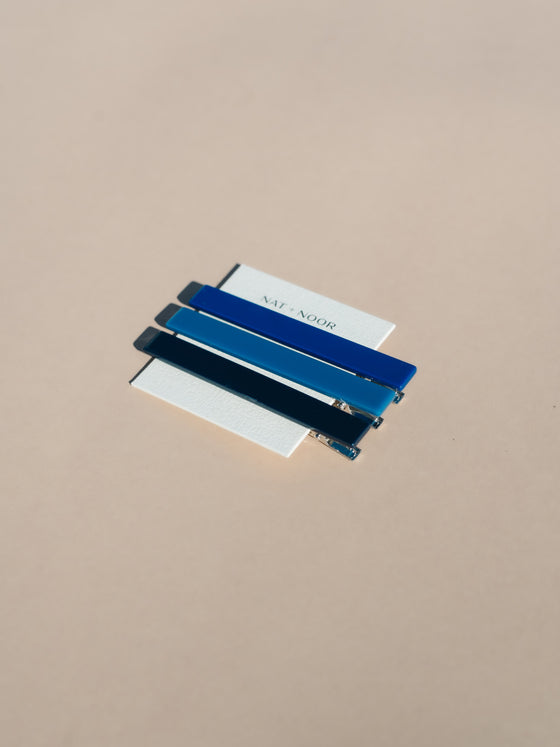 Evie Hair clips - Blue Tones