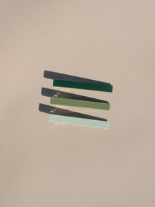  Evie Hair Clips - Green Tones