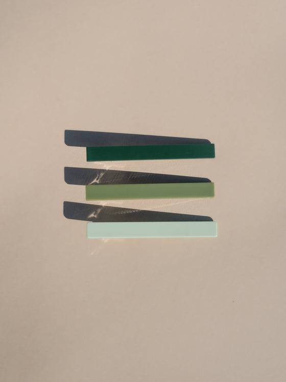 Evie Hair Clips - Green Tones