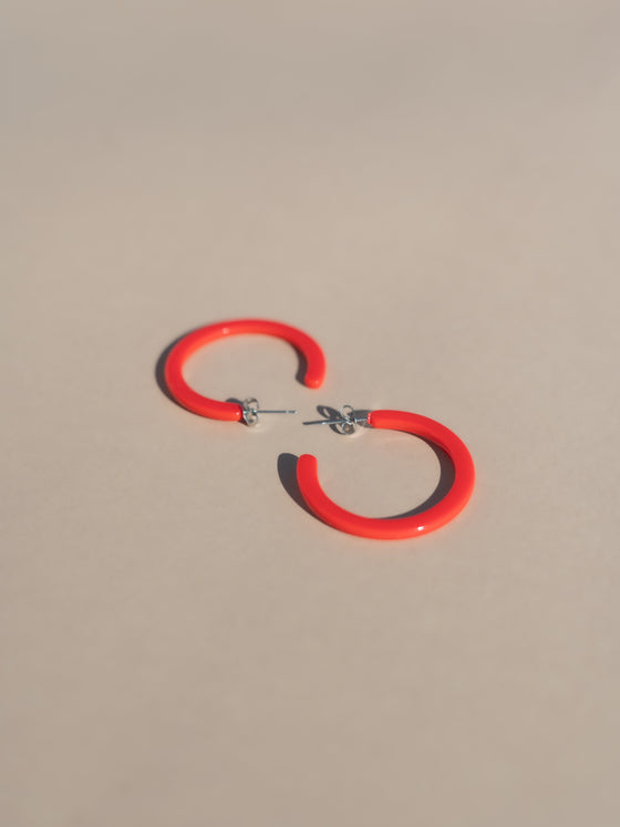 Alba Hoops - Cherry Red