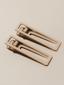  Lu Lu Hair Clips - Mocha