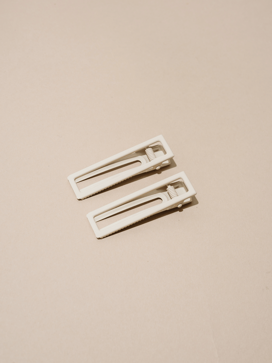 Lu Lu Hair Clips - Bone