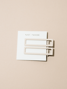  Lu Lu Hair Clips - Bone