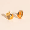 Checkered Rounded Super Chunky Huggie Hoop Earrings
