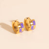 Checkered Rounded Super Chunky Huggie Hoop Earrings