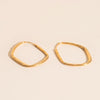 Titanium Hammered Oblong Huggie Hoop Earrings - FeatherTUFF™