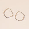 Titanium Hammered Oblong Huggie Hoop Earrings - FeatherTUFF™