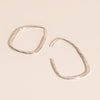 Titanium Hammered Oblong Huggie Hoop Earrings - FeatherTUFF™