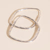 Titanium Hammered Oblong Huggie Hoop Earrings - FeatherTUFF™
