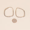 Titanium Hammered Oblong Huggie Hoop Earrings - FeatherTUFF™