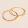 Lasso Rope Rounded Huggie Hoop Earrings