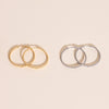 Lasso Rope Rounded Huggie Hoop Earrings