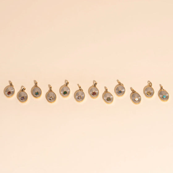 February Birthstone Necklace Charm