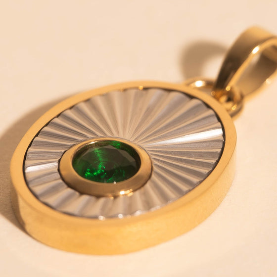 May Birthstone Necklace Charm