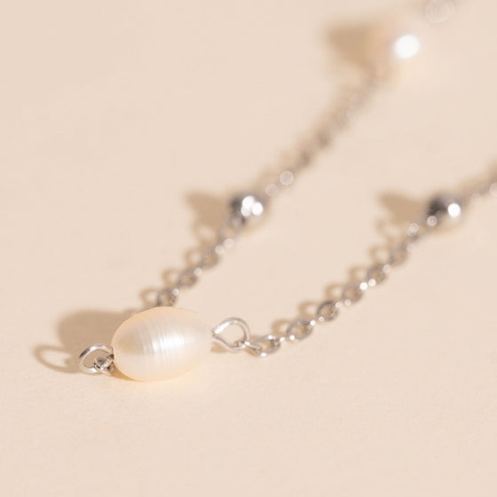 Mini Pearl Chain Necklace (18")