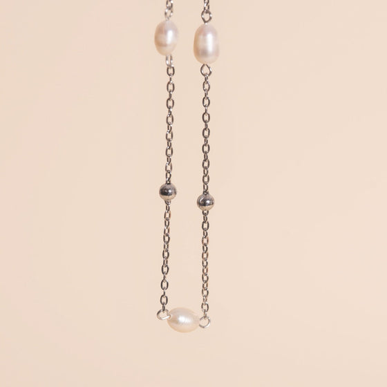 Mini Pearl Chain Necklace (18")