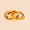 Scalloped Huggie Hoop Earrings