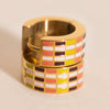 Stitched Super Chunky Huggie Hoop Earrings