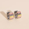 Stitched Super Chunky Huggie Hoop Earrings