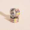 Stitched Super Chunky Huggie Hoop Earrings