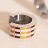 Stitched Super Chunky Huggie Hoop Earrings