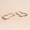 Cosmic Wave Rounded Huggie Hoop Earrings