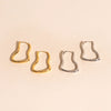 Cosmic Wave Rounded Huggie Hoop Earrings